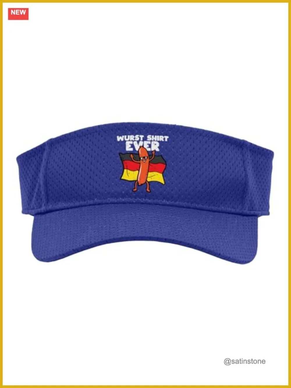 Oktoberfest Wurst Costume Sun Visor Hat Adult Unisex Adjustable Sport